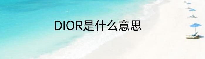 DIOR是什么意思