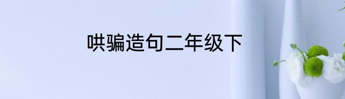 哄骗造句二年级下