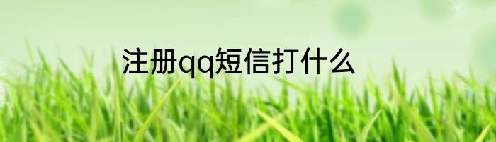 注册qq短信打什么