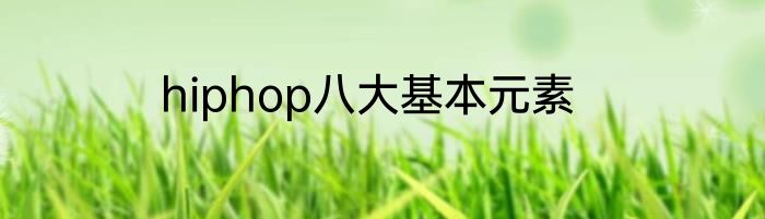 hiphop八大基本元素