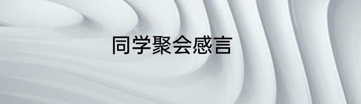 同学聚会感言