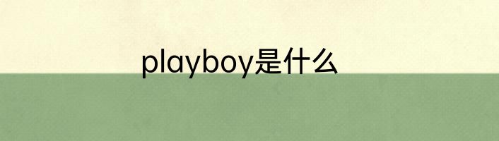 playboy是什么