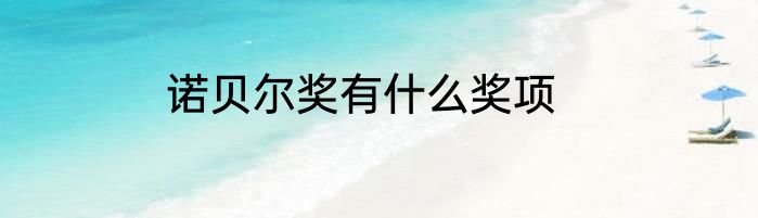 诺贝尔奖有什么奖项