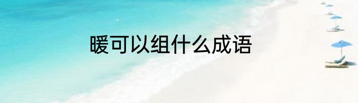 暖可以组什么成语