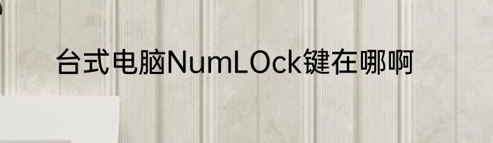 台式电脑NumLOck键在哪啊