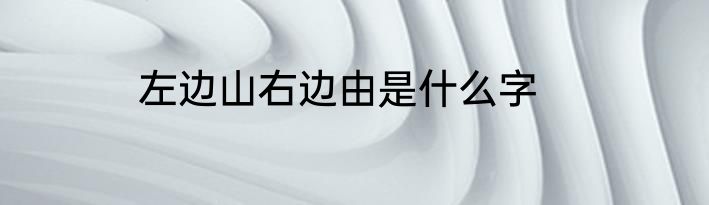 左边山右边由是什么字