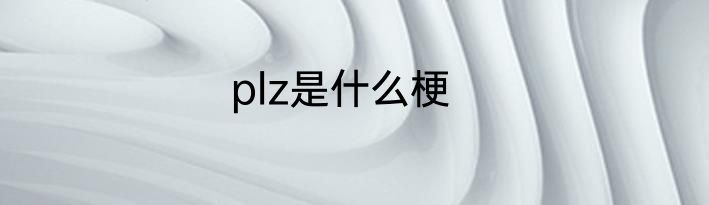 plz是什么梗