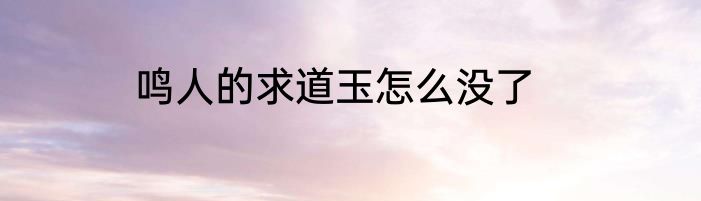 鸣人的求道玉怎么没了
