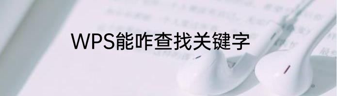 WPS能咋查找关键字