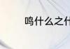 鸣什么之什么的词语有哪些