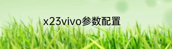 x23vivo参数配置