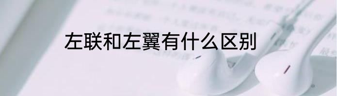 左联和左翼有什么区别