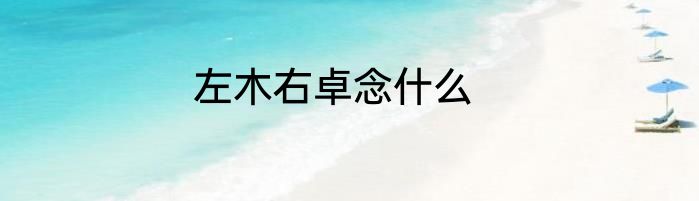 左木右卓念什么