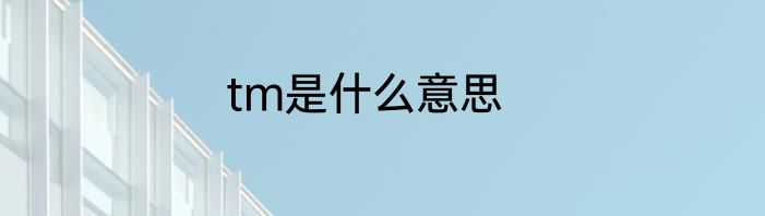 tm是什么意思