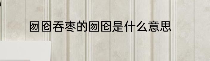囫囵吞枣的囫囵是什么意思