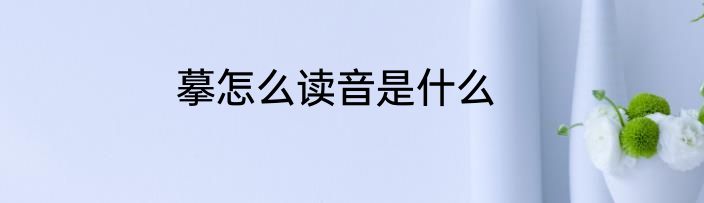 摹怎么读音是什么