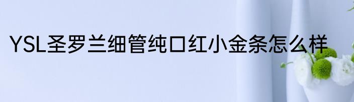 YSL圣罗兰细管纯口红小金条怎么样