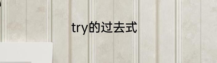 try的过去式