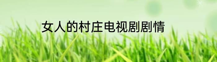 女人的村庄电视剧剧情