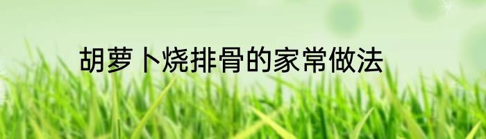 胡萝卜烧排骨的家常做法