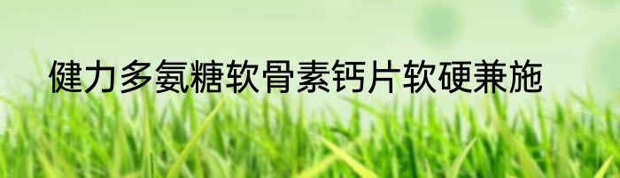 健力多氨糖软骨素钙片软硬兼施