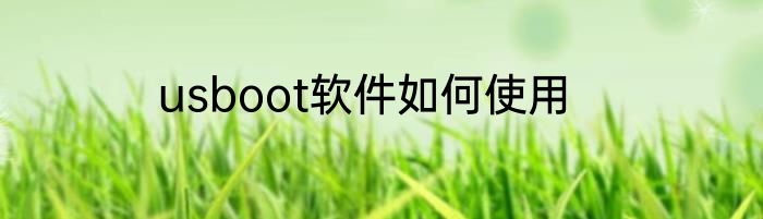 usboot软件如何使用