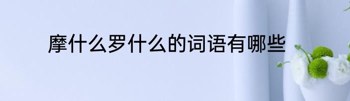 摩什么罗什么的词语有哪些