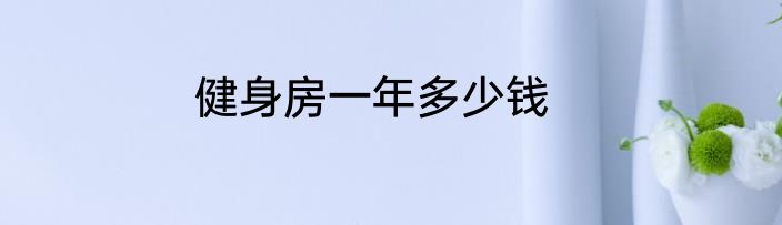 健身房一年多少钱