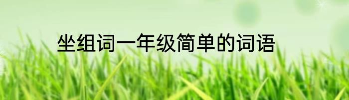 坐组词一年级简单的词语