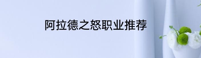 阿拉德之怒职业推荐