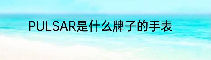 PULSAR是什么牌子的手表