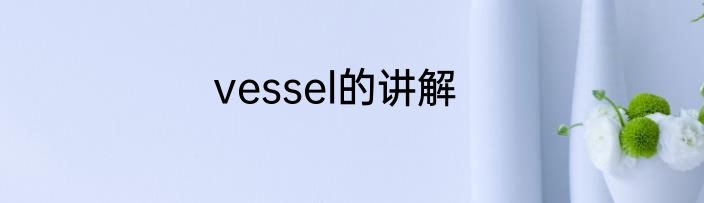 vessel的讲解