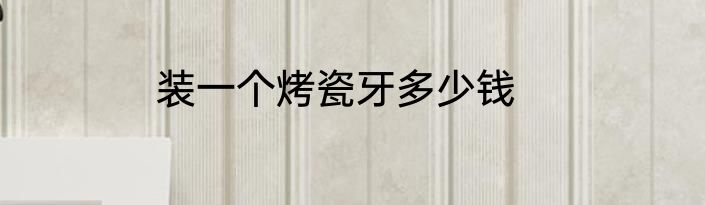 装一个烤瓷牙多少钱