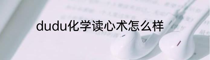 dudu化学读心术怎么样