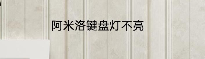 阿米洛键盘灯不亮
