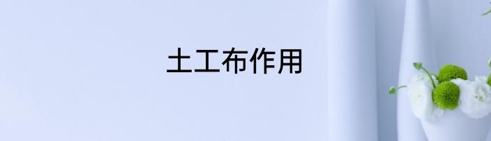 土工布作用