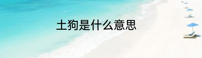 土狗是什么意思