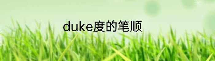 duke度的笔顺