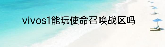 vivos1能玩使命召唤战区吗