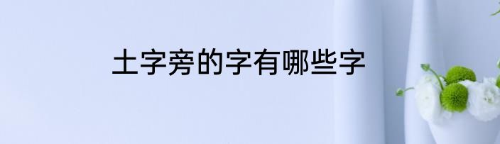 土字旁的字有哪些字