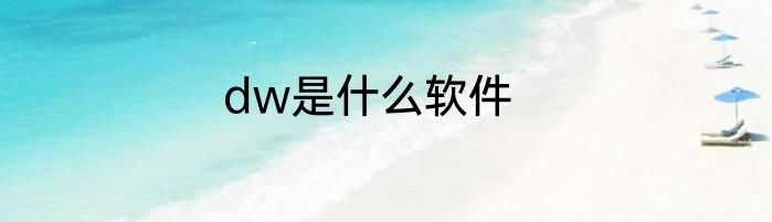 dw是什么软件