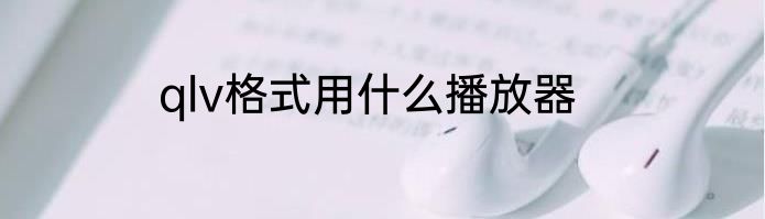qlv格式用什么播放器