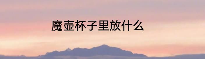 魔壶杯子里放什么