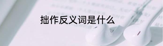 拙作反义词是什么