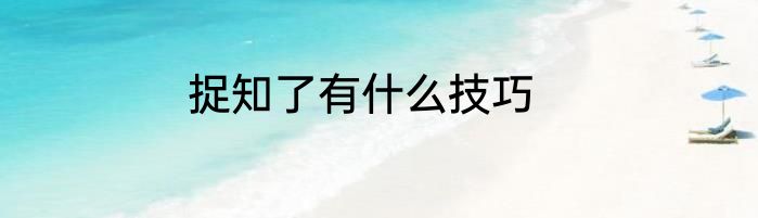 捉知了有什么技巧