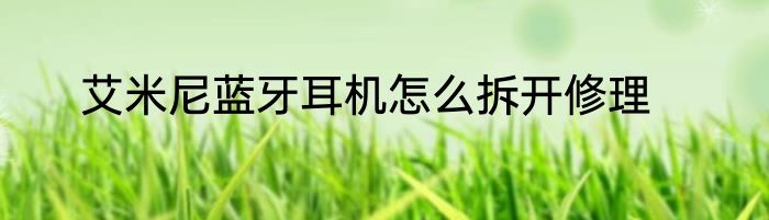 艾米尼蓝牙耳机怎么拆开修理