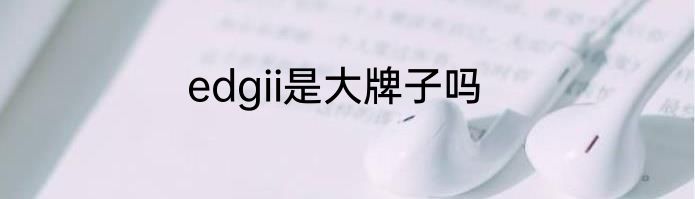 edgii是大牌子吗