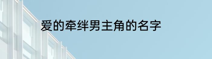 爱的牵绊男主角的名字