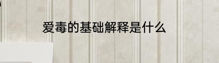 爱毒的基础解释是什么