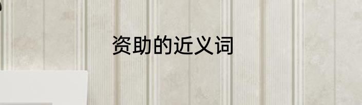 资助的近义词